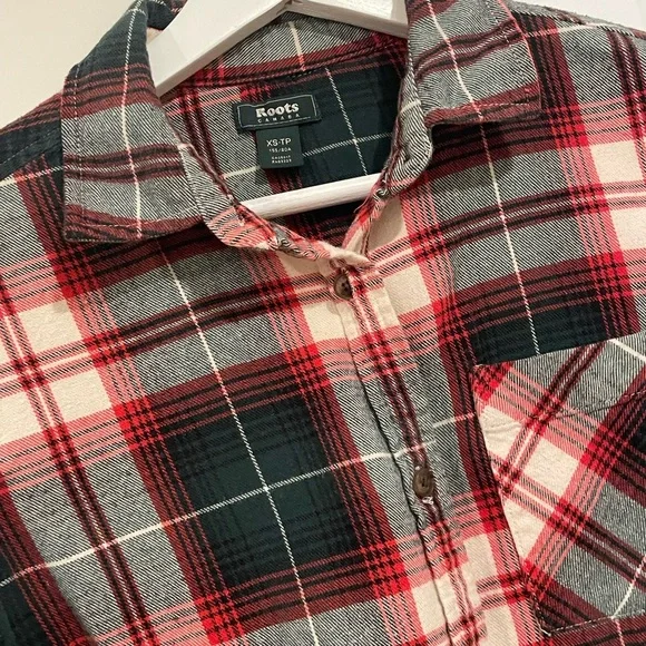 Plaid Roots Button-Up Shirt Red/Green - Picture 5 of 10